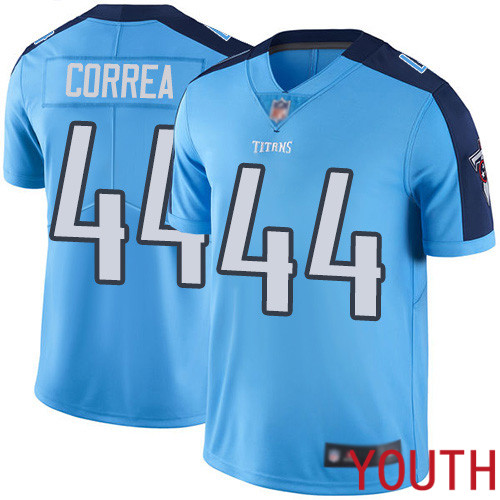 Tennessee Titans Limited Light Blue Youth Kamalei Correa Jersey NFL Football #44 Rush Vapor Untouchable->youth nfl jersey->Youth Jersey